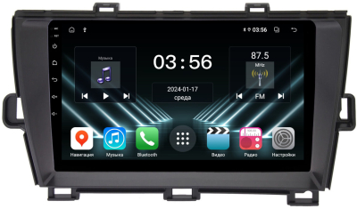 Штатная магнитола для Toyota Prius 2009-2015 (левый руль, рамка черная) на Android 13 - FarCar (D/DX3025M)