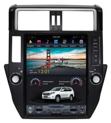 Магнитола Tesla для Toyota Land Cruiser Prado 150 2009-2013 на Android 9.0 Carmedia ZF-1221-DSP