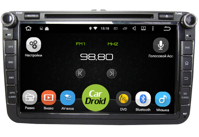 Штатная магнитола Roximo CarDroid RD-3701D для Volkswagen  / Skoda 8 дюймов (Android 9.0) DSP