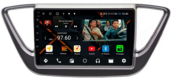 Штатная магнитола Hyundai Solaris 2 2017-2020 черный матовый на Android 11, DSP, 4G, IPS / QLED 2K, Carplay - Cardrox CD-4667