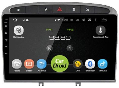 Штатная магнитола CarDroid RD-2901F для Peugeot 308, 408 2007-2014 (Android 10)