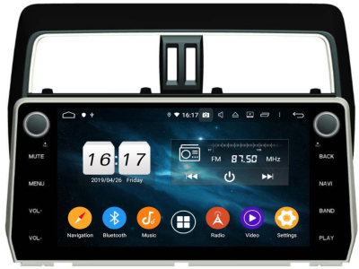 Штатная автомагнитола Android 10 Carmedia KD-1007-P30 для Toyota Land Cruiser Prado 150 2017+