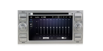 Штатное головное устройство для Ford Focus 2 2005-2007, Transit 2006-2015, C-Max 2003-2010, Fusion 2005-2012 (230х120мм) серебро на Android 10 Carmedia MKD-F745S-P6N