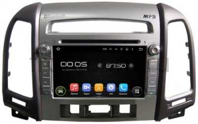 Штатное головное устройство для HYUNDAI Santa Fe 2006-2010 (ДО-рестайлинг, CM, 3 отверстия под кнопки) на Android 8.0 Carmedia KDO-7021