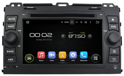 Штатная автомагнитола Toyota Land Cruiser Prado 120 2002-2009 Carmedia KD-7027-P6 Android 9.0 DSP