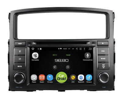 Штатная магнитола Roximo CarDroid RD-2603D для Mitsubishi Pajero 4 (Android 9.0) DSP