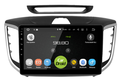 Штатная магнитола Roximo CarDroid RD-2010F-M17 для Hyundai Creta (авто с камерой без нави) (Android 10) DSP