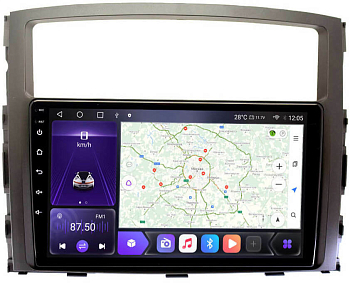 Штатная магнитола для Mitsubishi Pajero IV 2006-2015 (V97/V93) на Android 10, DSP, HDMI, Интерьерная подсветка - Carmedia EW-9566-D