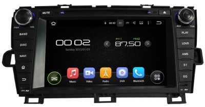 Штатная автомагнитола Toyota Prius 2009-2015 левый руль Carmedia KD-8004-P6 Android 9.0 DSP