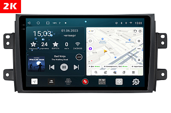 Автомагнитола штатная с 2K экраном RedPower 71054 Slim на Android 10 для Suzuki SX4 (2007-2014). Fiat Sedici (2006-2014)