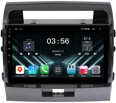 Штатная магнитола для Toyota Land Cruiser 200 2007-2015 (экран климата внизу) на Android 13 - FarCar (D/DX381M)