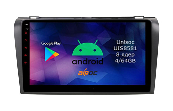Штатная магнитола для Mazda 3, 2004-2009 на Android 14 - Airoc RMN-2413 Штатная магнитола для Mazda 3, 2004-2009 на Android 14 - Airoc RMN-2413