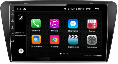Штатное головное устройство Skoda Octavia (2013-) 10 дюймов на Android 10 NaviPilot NPD10L-WTG-SK483-10