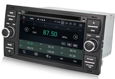 Штатное головное устройство Ford: Focus 2 2005-2007, Transit 2006-2015, C-Max 2003-2010, Fusion 2005-2012 (230х120мм) черный на Android 10 Carmedia MKD-F745B-P4N