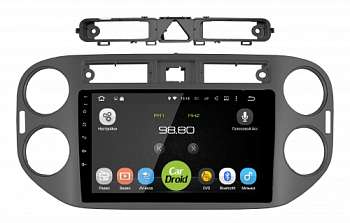 Штатная магнитола CarDroid RD-3704FG для Volkswagen Tiguan 2007-2011 (Android 8.0) Серый