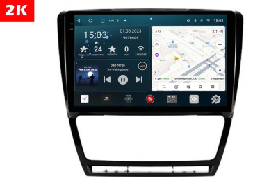 Автомагнитола штатная с 2K экраном RedPower 71005B Slim на Android 10 для Skoda Octavia A5 (2004-2012)