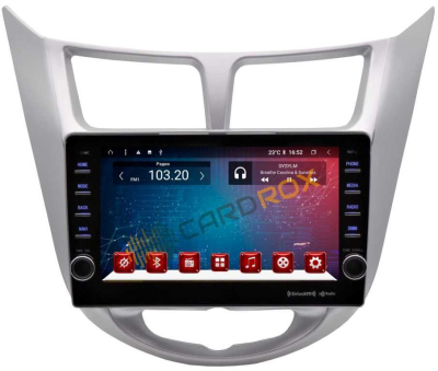 Головное устройство на Android 10 для Hyundai Solaris 2011-2016 CARDROX FD-4005-TS10-4-64 с кнопками и DSP процессором