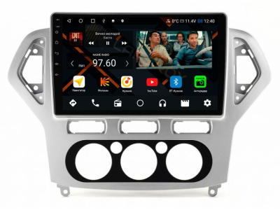 Штатная магнитола Ford Mondeo 4 2007-2010 дорестайл (кондиционер) Серебро (SYNC не поддерживает) на Android 11 - Cardrox CD-4150M