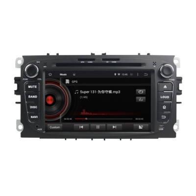 Штатное головное устройство для FORD Focus II, Mondeo, S-MAX, Galaxy, Tourneo, Transit Connect черный на Android 8.0 Carmedia KDO-7053 (овал)