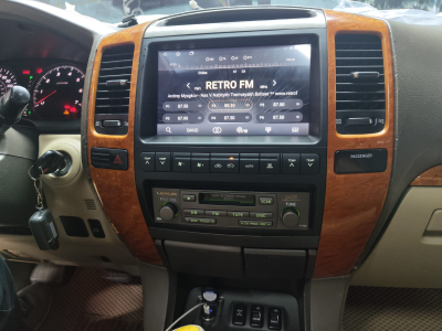 Штатная магнитола для Toyota Land Cruiser Prado 120, Lexus GX 470 2002-2009 (высокие комплектации) на Android 10, DSP, HDMI, Интерьерная подсветка - Carmedia SF-9696-2-D