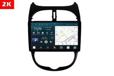 Автомагнитола штатная с 2K экраном Redpower 75409 на Android 10 для Peugeot 206 (1998-2012)