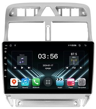 Штатная магнитола для Peugeot 307 2001-2008 на Android 13 - FarCar (D/DX017M Silver)
