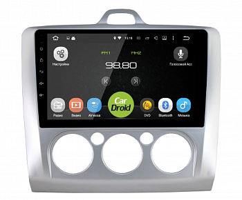 Штатная магнитола CarDroid RD-1702FM для Ford Focus 2, S-max (Android 10)