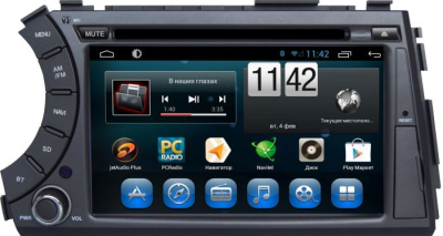 Штатное головное устройство для SSANGYONG Kyron 2005-2015, Actyon I 2005-2010, Actyon Sports 2006-2015 на Android 10 Carmedia KR-7061-S10