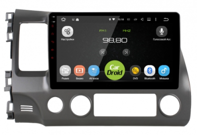 Штатная магнитола CarDroid RD-1911F для Honda Civic 8 (Android 10)