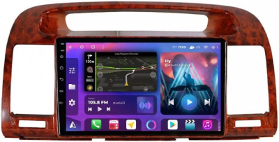 Штатная магнитола для Toyota Camry 2001-2006 на Android 13, QLED/2K, 4G - FarCar S500 Plus (3020M дерево)
