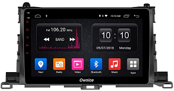Штатная магнитола Ownice G60 S1601V для Toyota Highlander, 2015 (Android 8.1)