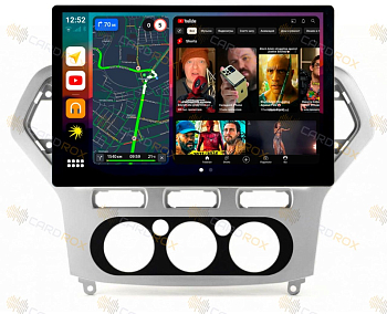 Штатная магнитола Ford Mondeo 4 2007-2010 дорестайл (кондиционер) Серебро (SYNC не поддерживает) на Android 10, DSP, 4G, IPS, Carplay - Cardrox CD-4150-13 (11-13 дюймов)