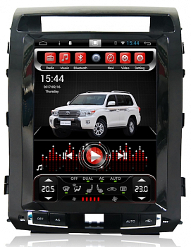 Головное устройство 12 дюймов TOYOTA Land Cruiser 200 2007-2015 Elegance на Android 6.0 CARMEDIA SP-12102-T8 tesla-style Головное устройство 12 дюймов TOYOTA Land Cruiser 200 2007-2015 Elegance на Android 6.0 CARMEDIA SP-12102-T8 tesla-style
