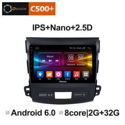 Штатная магнитола Ownice C500+ S9636P для Mitsubishi Outlander XL, Citroen C-Crosser, Peugeot 4007 (Android 6.0)