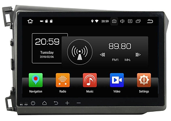 Штатная автомагнитола Android 9.0 Carmedia KD-1056-P5 для Honda Civic IX 2012-2013