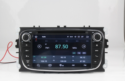 Штатное головное устройство Ford Focus, Mondeo, S-MAX, Galaxy, Tourneo, Transit черный на Android 10 Carmedia MKD-F746B-P6