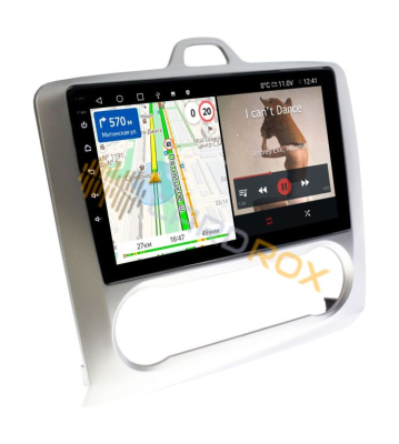 Штатная магнитола Ford Focus II 2005-2011 рамка под климат (серебро) на Android 11 - Cardrox CD-4081M