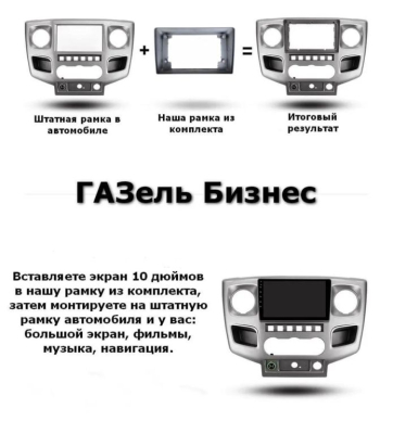 Штатная магнитола Газель Бизнес 2016+ на Android 10, DSP, 4G, IPS, Carplay - Cardrox CD-4924-12 (12 дюймов)