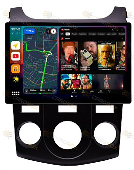 Штатная магнитола Kia Cerato 2009-2012 кондиционер (черная) на Android 10, DSP, 4G, IPS, Carplay - Cardrox CD-4517-13 (11-13 дюймов)