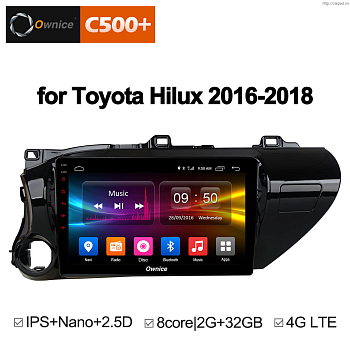 Штатная магнитола Ownice C500+ S1686P для Toyota Hilux 2016 (Android 6.0) Штатная магнитола Ownice C500+ S1686P для Toyota Hilux 2016 (Android 6.0)