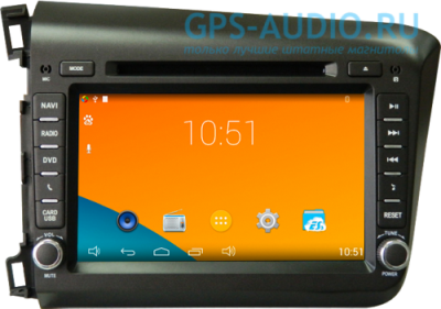 Штатная магнитола Honda Civic 2012 Android 4.4 Newsmy Carpad DUOS 2