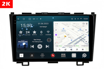 Автомагнитола штатная с 2K экраном RedPower 71009 Slim на Android 10 для Honda CRV 2007-2012