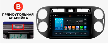 Штатная магнитола Roximo 4G (2K) RX-3704B Volkswagen Tiguan, 2011-2017 Black (Android 13)