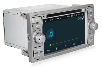 Магнитола для Ford (Серебро): Focus 2 2005-2007, Transit 2006-2015, C-Max 2003-2010, Fusion 2005-2012 (230х120мм) на Android 10 - Carmedia MKD-7031S-P30