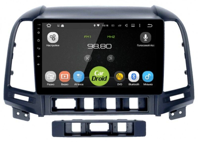 Штатная магнитола CarDroid RD-2008F для Hyundai SantaFe 2 (Android 10)