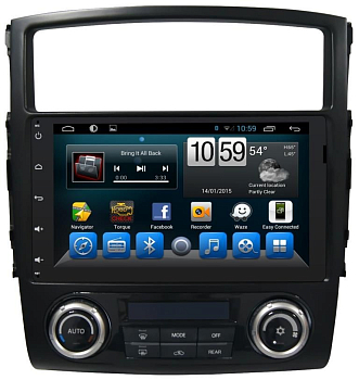 Штатное головное устройство Mitsubishi Pajero IV 2006-2015 (V97/V93) на Android 8.1 Carmedia YR-9050-S9