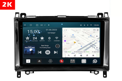 Автомагнитола штатная с 2K экраном Redpower 75068G на Android 10 для Mercedes-Benz Vito, Viano, Sprinter, VW Crafter до 17 г. гллянец