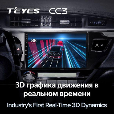 Штатная магнитола Teyes СС3 3+32Гб для Toyota Corolla 2014-2016 на Android 10 (3/32Гб)