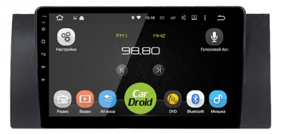 Штатная магнитола CarDroid RD-2701F для BMW 5 E39/X5 E53, 1996-2007 (Android 10)