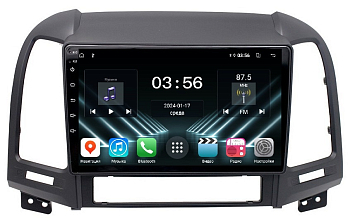 Штатная магнитола для Hyundai Santa Fe 2006-2012 на Android 13 - FarCar (D/DX008M серебро)
